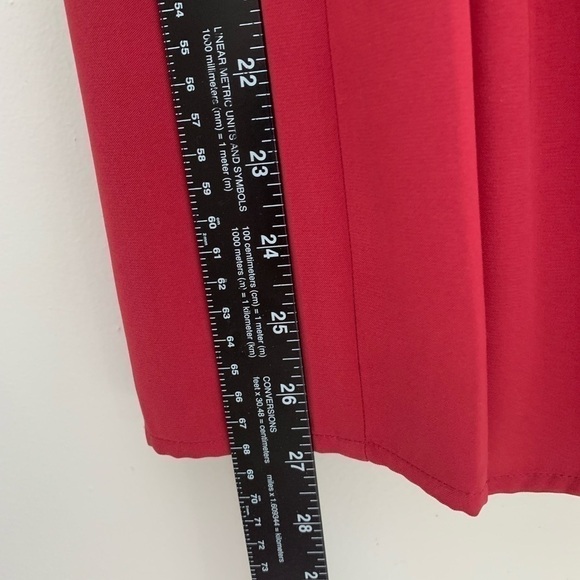 LOFT Dress Spaghetti Tank Top Straps Midi Red/Maroon Dress Size Medium - Picture 6 of 6